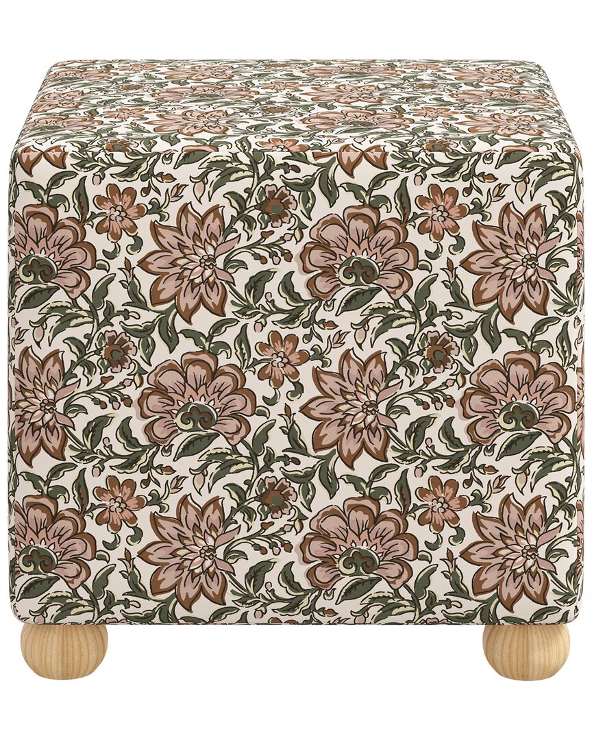 Skyline Furniture Upholstered Ottoman In Brown