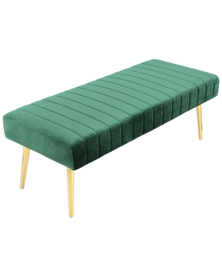 Pangea Home Gold Hilda Bench In Green