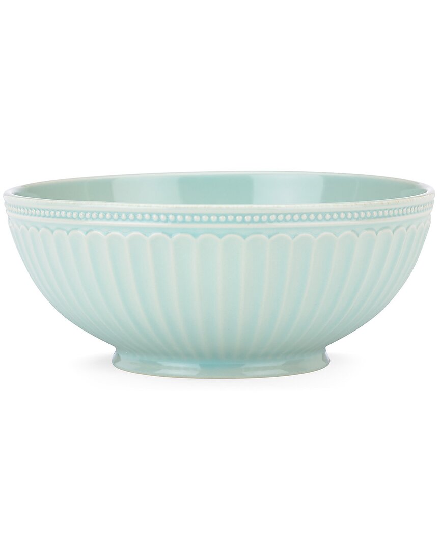 Lenox French Perle Groove Collection Ice Blue Serving Bowl In Blue