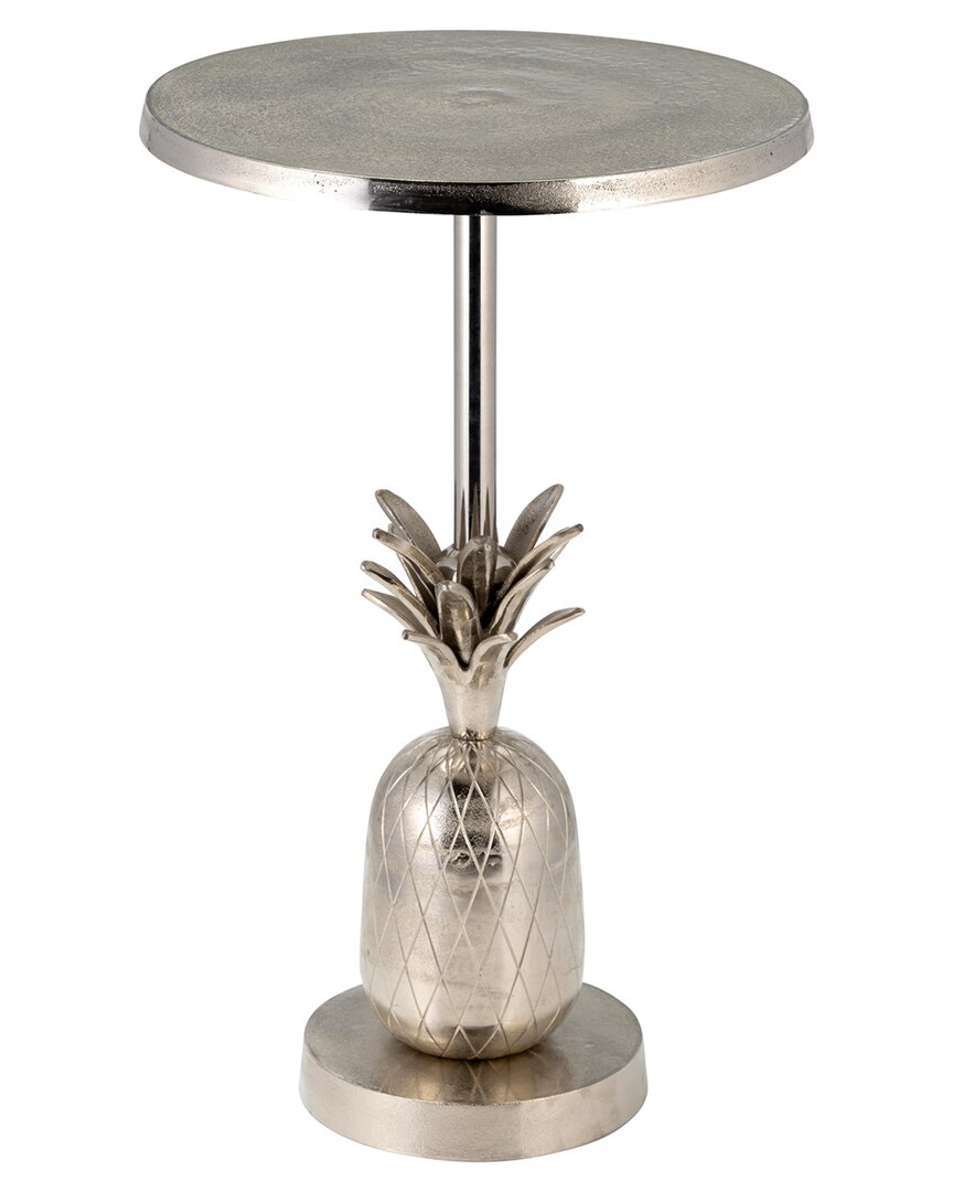 Shop Sagebrook Home Pineapple Side Table In Silver
