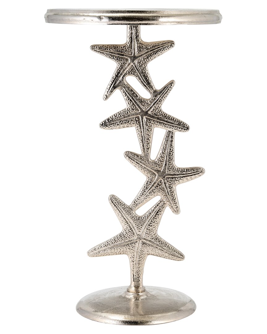 Sagebrook Home Starfish Side Table In Silver