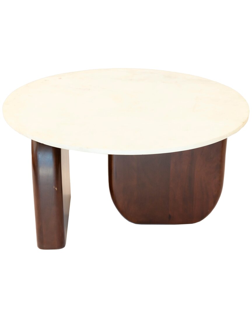 Shop Sagebrook Home Round Coffee Table In Brown