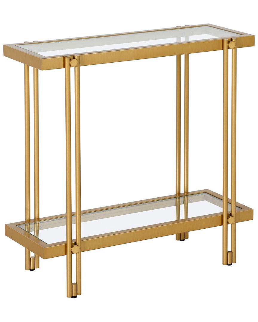 Abraham + Ivy Inez 24in Rectangular Side Table In Gold