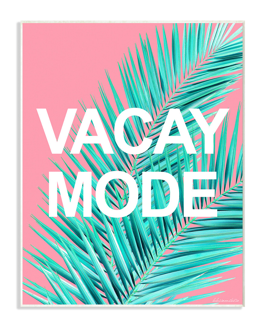 Stupell Vacay Mode Neon Palm Leaf