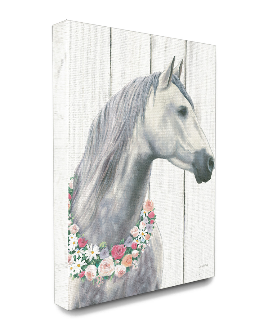 Stupell Spirit Stallion Horse With Flower Wreath Canvas Art Canvas Art
