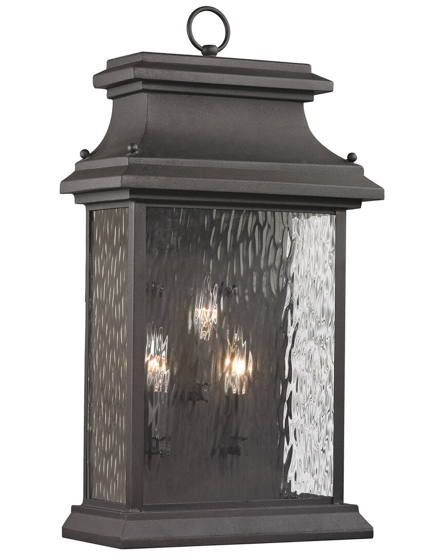 Artistic Home & Lighting Artistic Home Forged Provincial 23'' High 3-light Outdoor Sconce In Grey