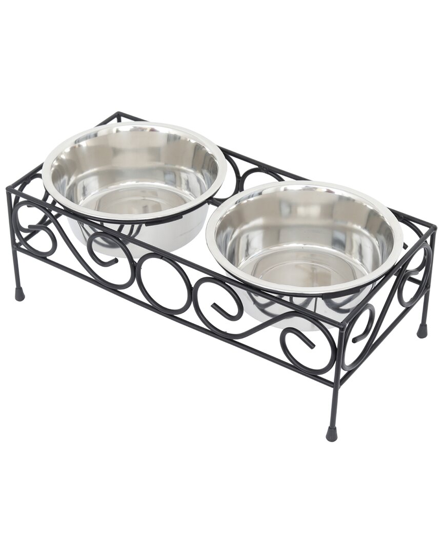 Iconic Pet Small Elevated Wired Pet Double Diner