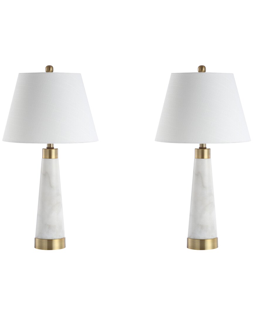 Jonathan Y Travis 26.5in Gold Modern Column Led Table Lamp