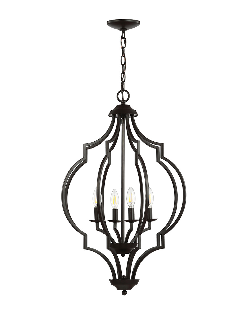 Jonathan Y Selema 4-light 19in Adjustable Ogee Lantern Led Pendant