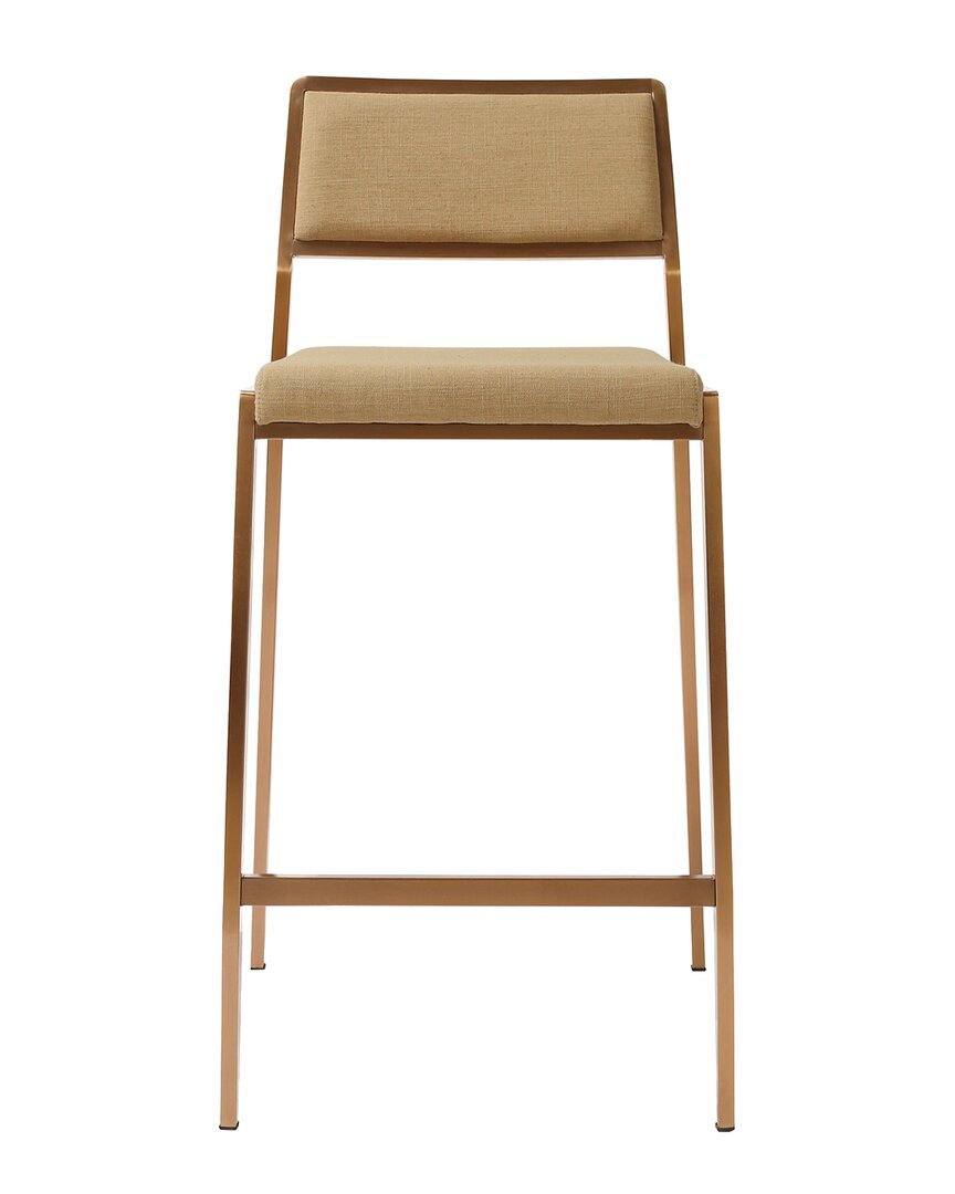 Tov Furniture Set Of 2 Gale Basketweave Stackable Stools In Tan