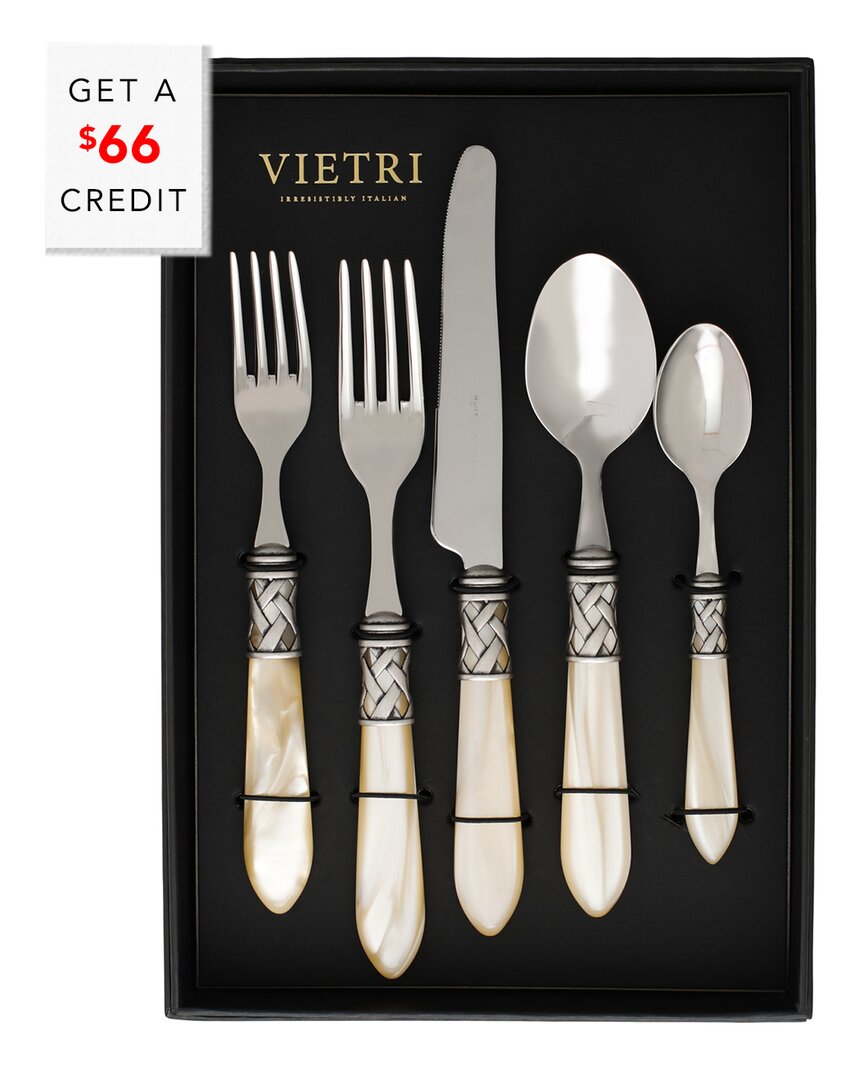 Vietri Aladdin Antique 20pc Flatware Set With $46 Credit In Neutral