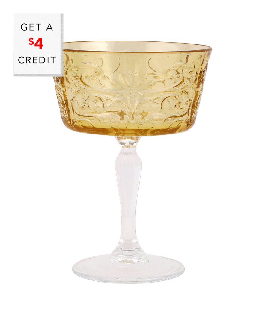 Shop Vietri Barocco Coupe Champagne Glass With $4 Credit In Brown