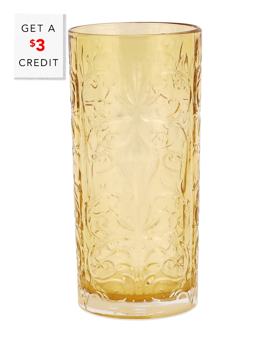 Shop Vietri Barocco High Ball Glass With $3 Credit In Brown