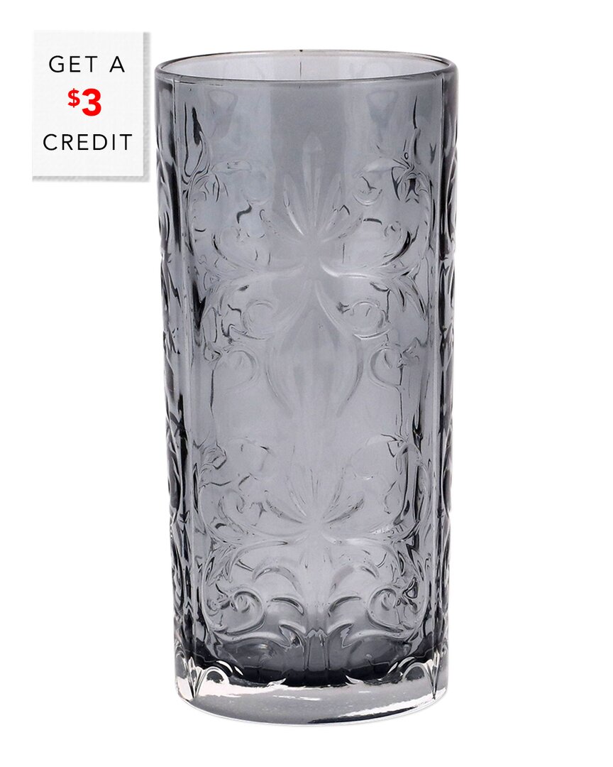 Shop Vietri Barocco High Ball Glass With $3 Credit In Grey