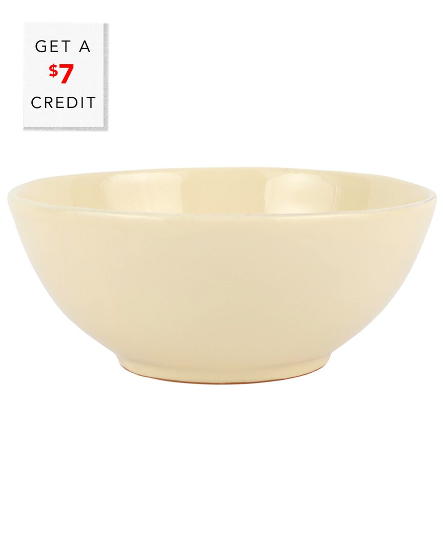 Shop Vietri Cucina Fresca Small Serving Bowl With $7 Credit In Beige