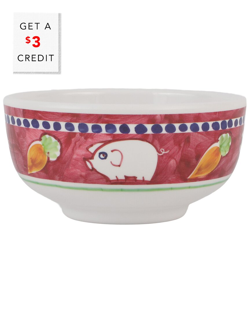 Shop Vietri Melamine Campagna Porco Cereal Bowl With $3 Credit In Multicolor