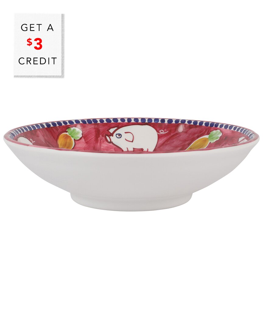 Shop Vietri Melamine Campagna Porco Pasta Bowl With $3 Credit In Multicolor