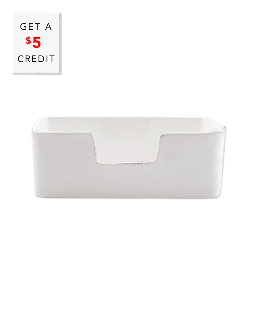 Shop Vietri Melamine Lastra Guest Towel Holder With $5 Credit In White