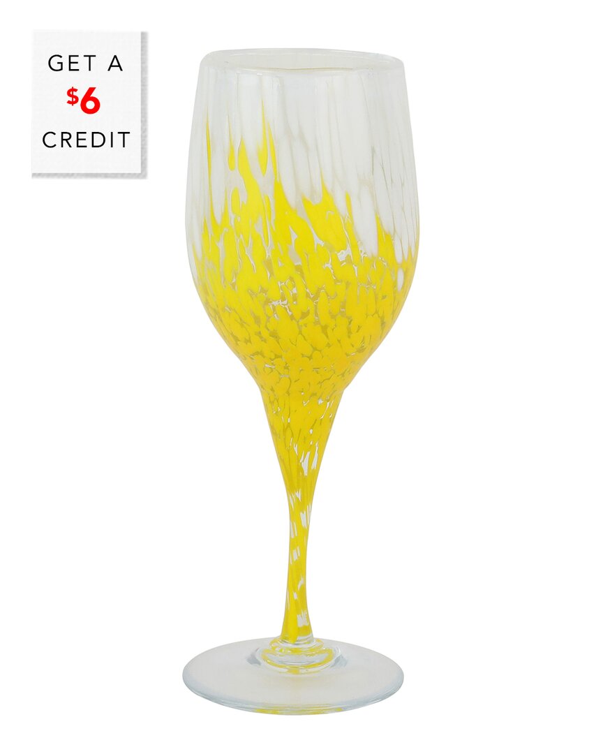 Vietri Nuvola Wine Glass In Multicolor