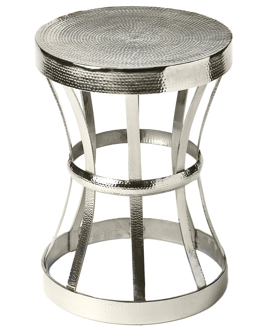 Butler Specialty Company Broussard Industrial Chic Accent Table In Silver
