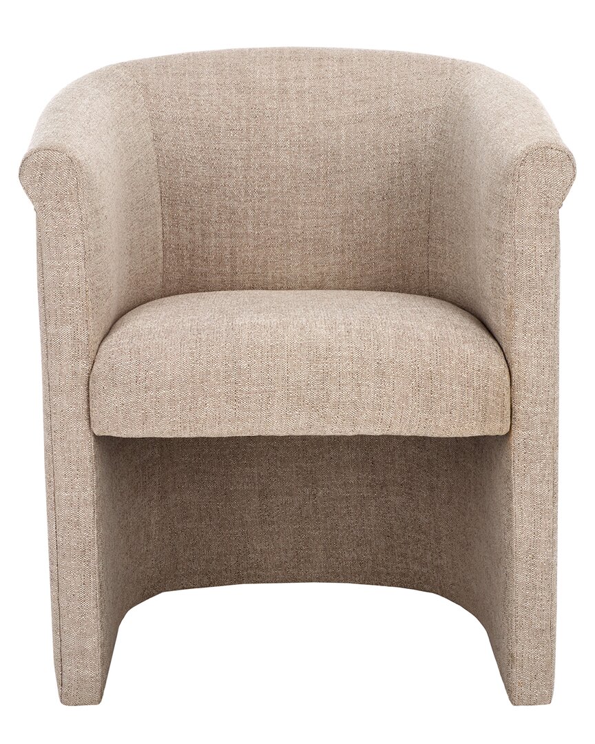 Shop Safavieh Couture Selina Barrel Back Dining Chair In Beige
