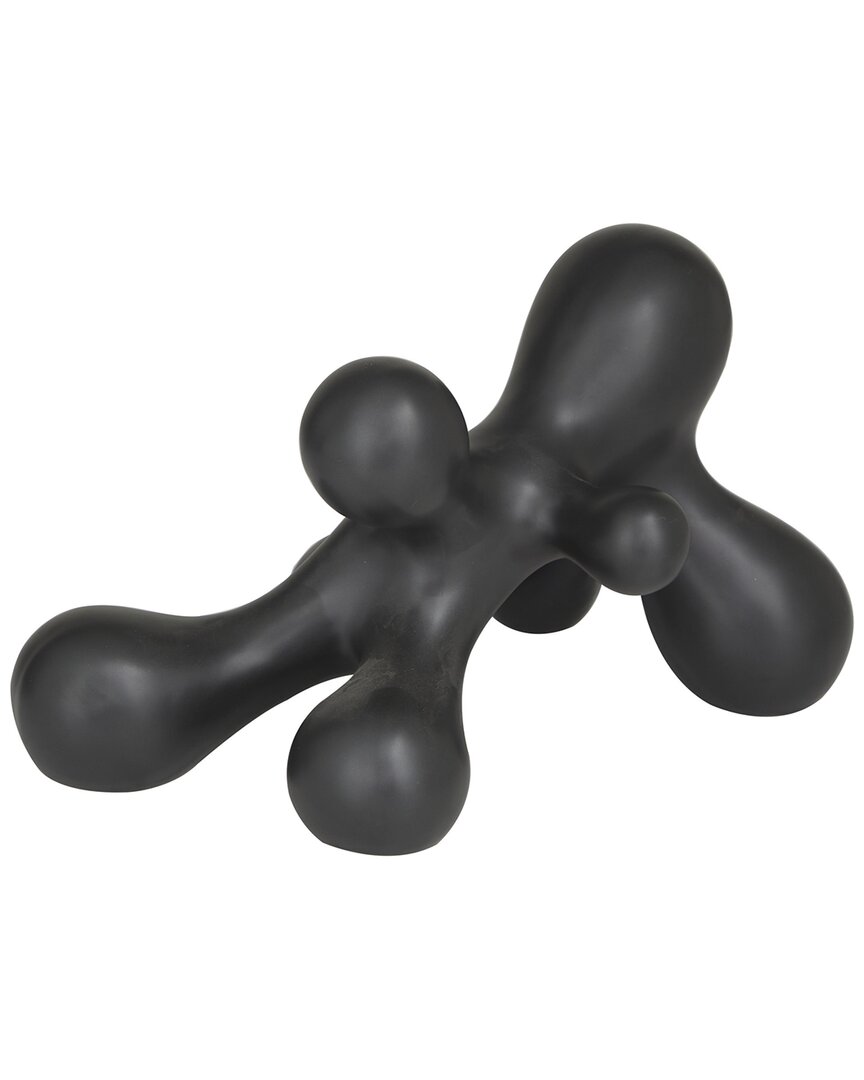 Cosmoliving By Cosmopolitan Abstract Porcelain Molecule Sculpture In Black