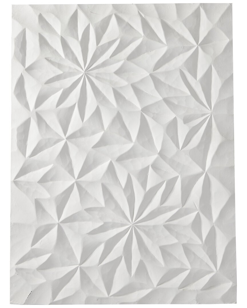 Cosmoliving By Cosmopolitan Geometric Carved Wood Wall Decor In Multicolor