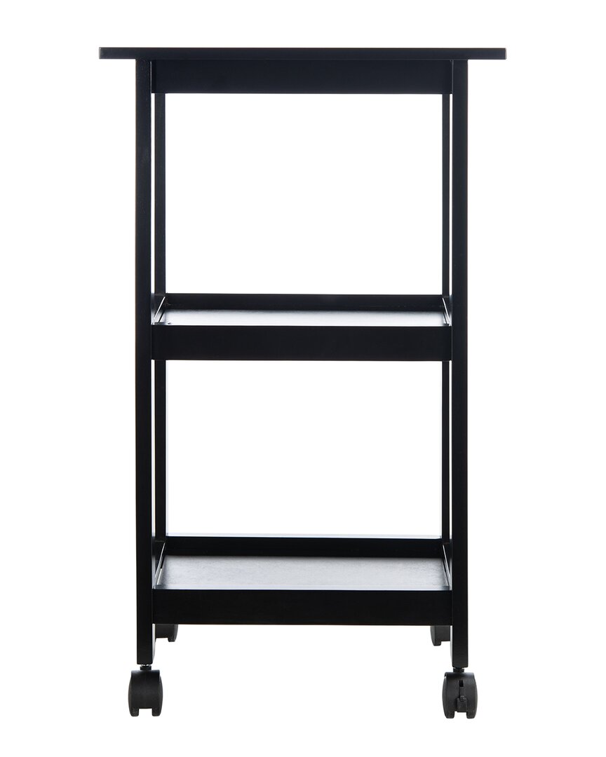 Safavieh Bevin Black 2 Shelf Kitchen Cart In Black