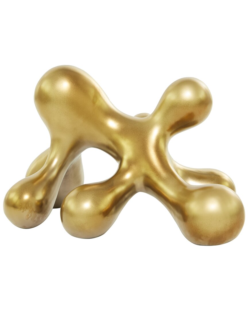 Cosmoliving By Cosmopolitan Abstract Porcelain Molecule Sculpture In Gold