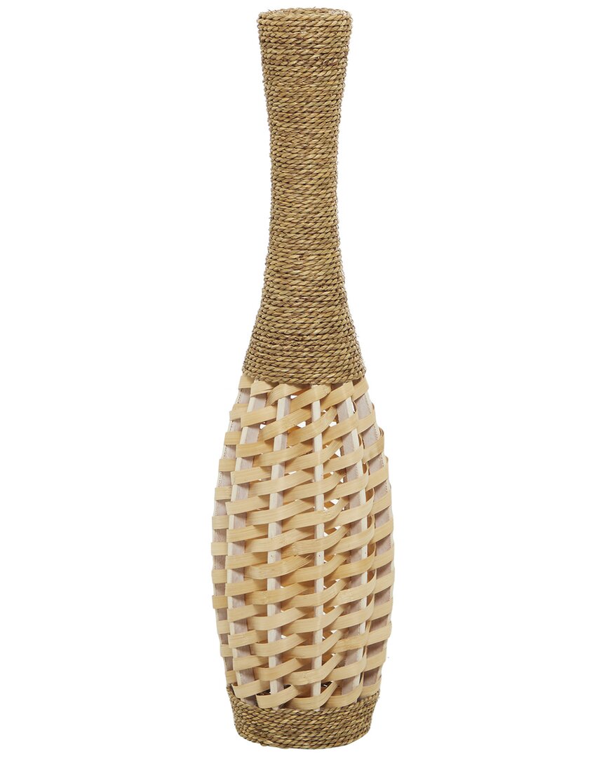 Peyton Lane Bohemian Bud Seagrass Vase In Brown