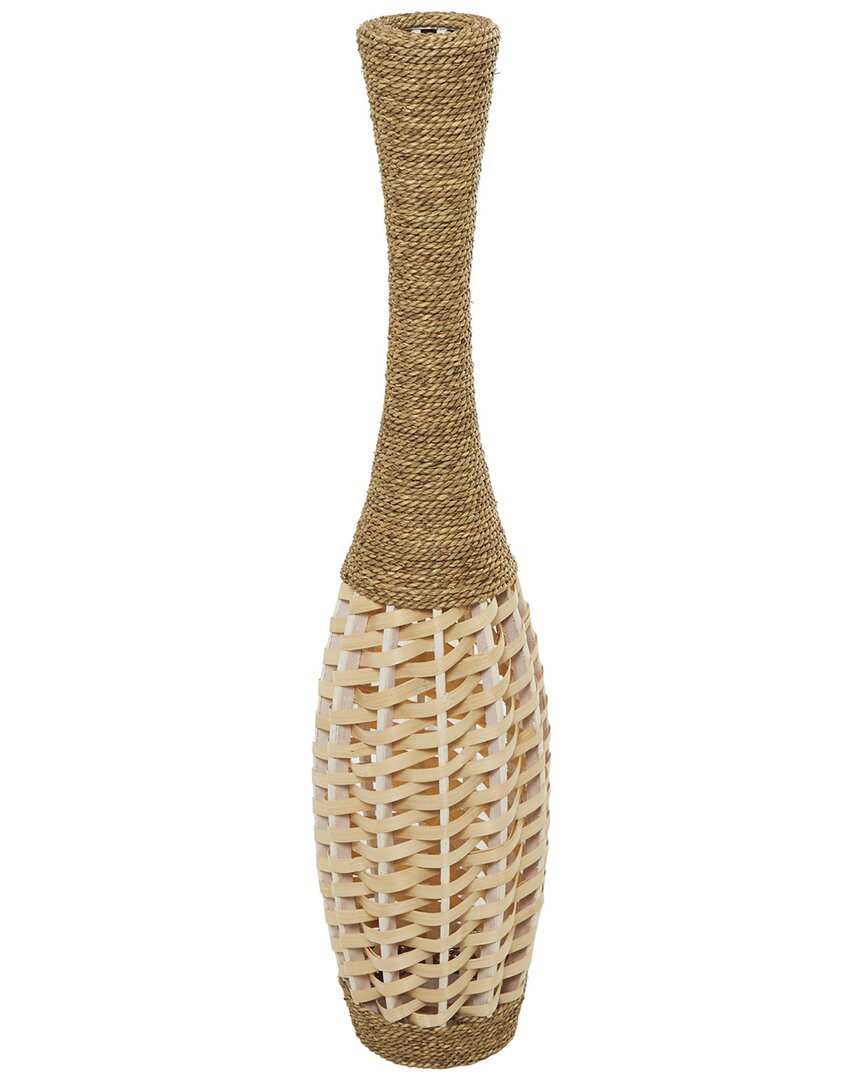 Peyton Lane Seagrass Handmade Tall Woven Floor Vase In Brown