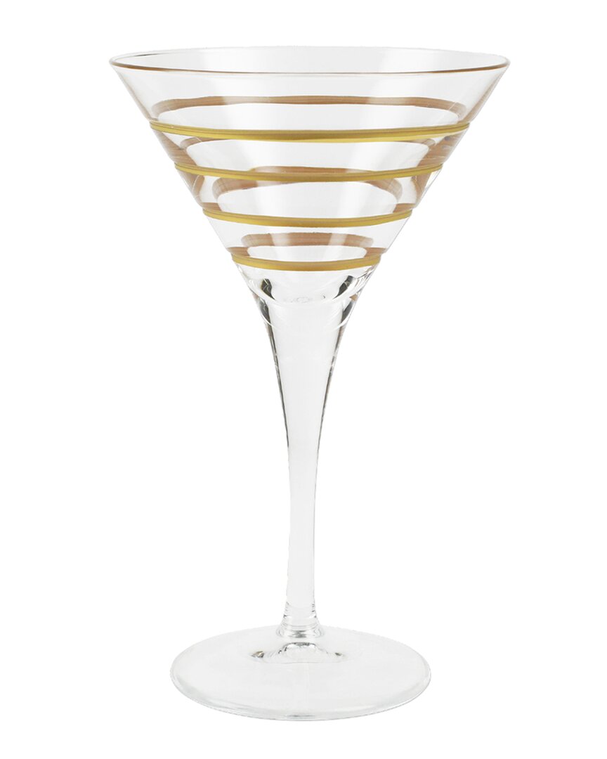 Vietri Raffaello Swirl Martini Glass In Clear