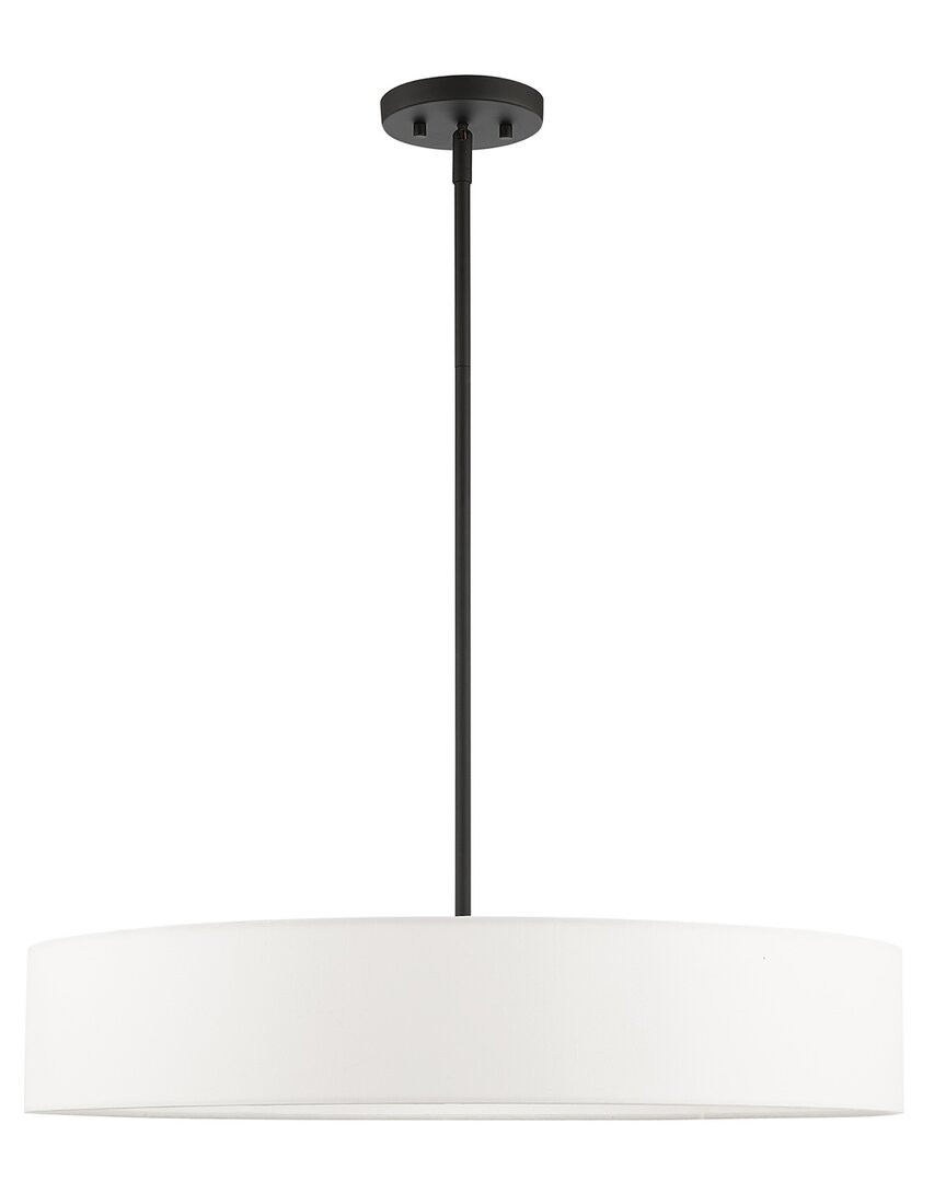 Livex Lighting 5-light Black With Brushed Nickel Accents Pendant