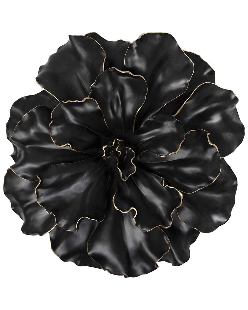 Sagebrook Home Decorative Wall Flower In Black
