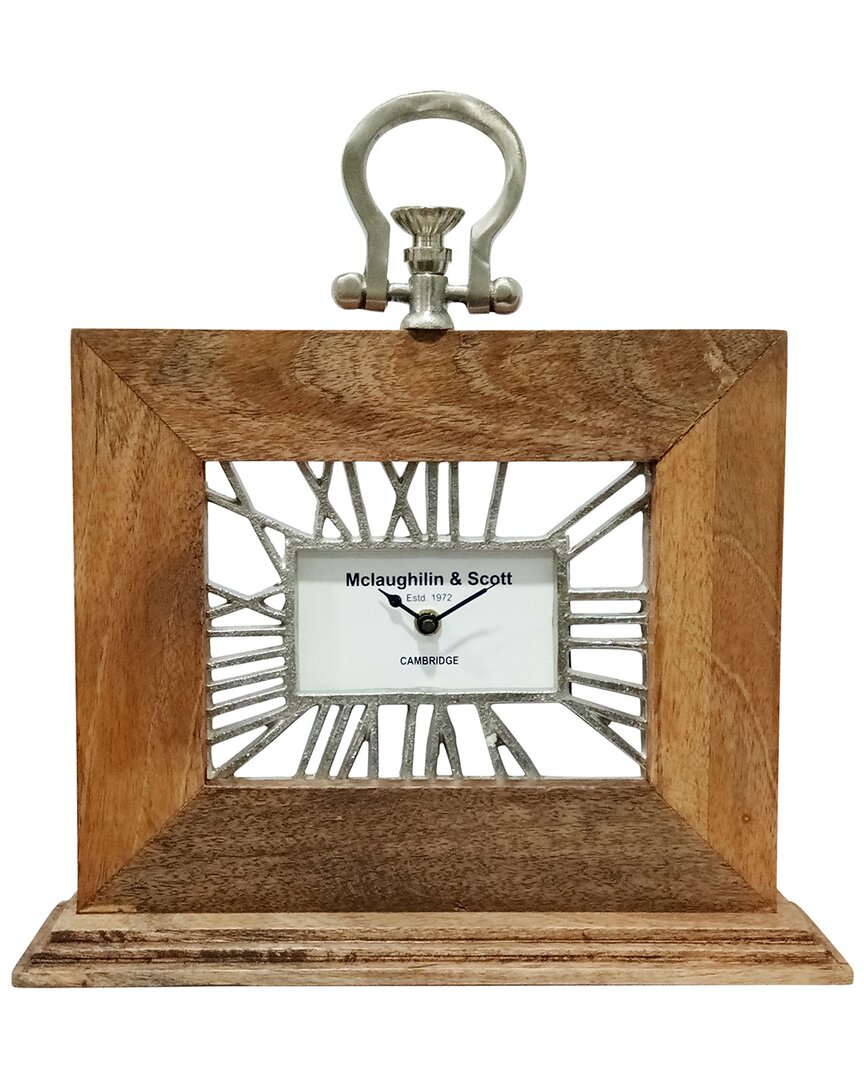 Sagebrook Home Table Clock In Brown