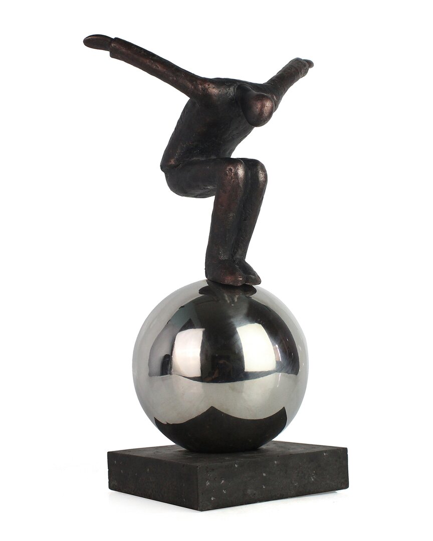 Sagebrook Home Balancing Man Sculpture In Bronze