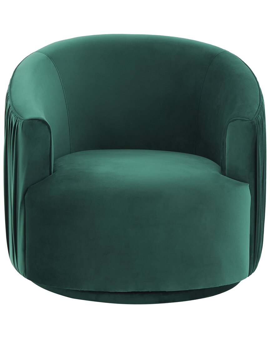 Tov Furniture London Green Pleated Swivel Chair