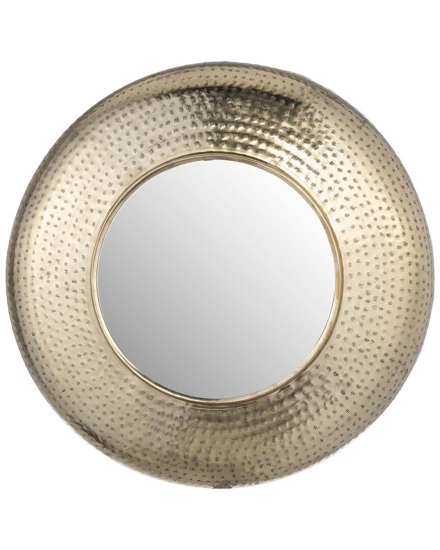 Sagebrook Home Decorative Hammered Mirror In Gold