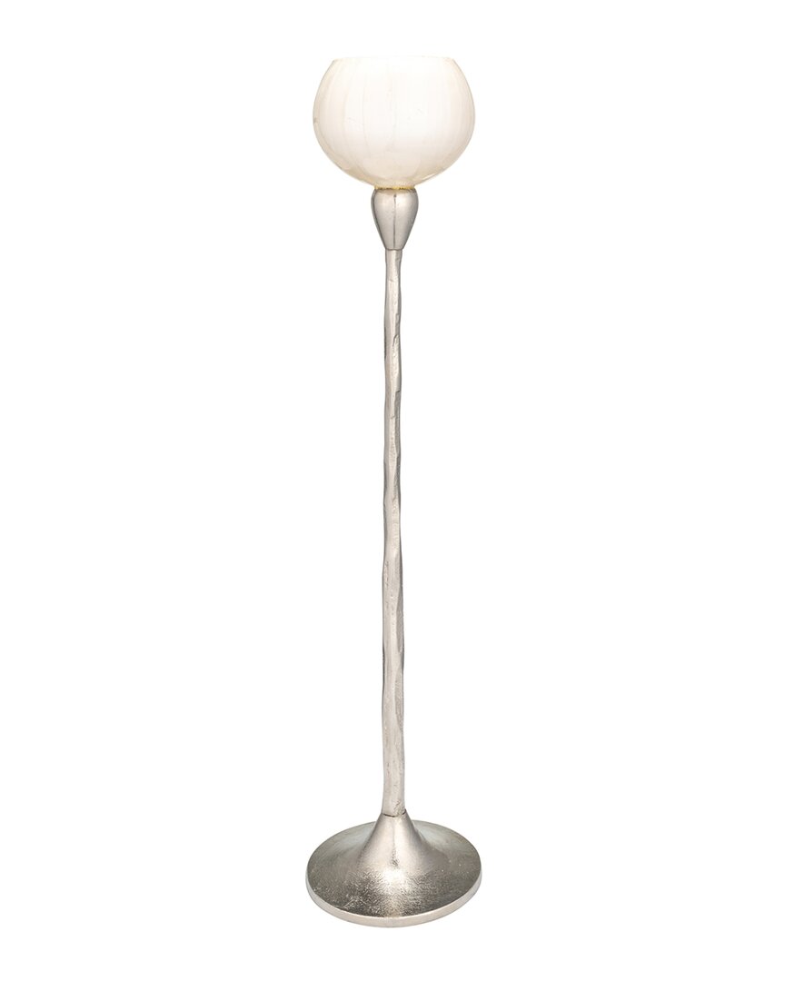 Sagebrook Home Glass Tealight Holder In White