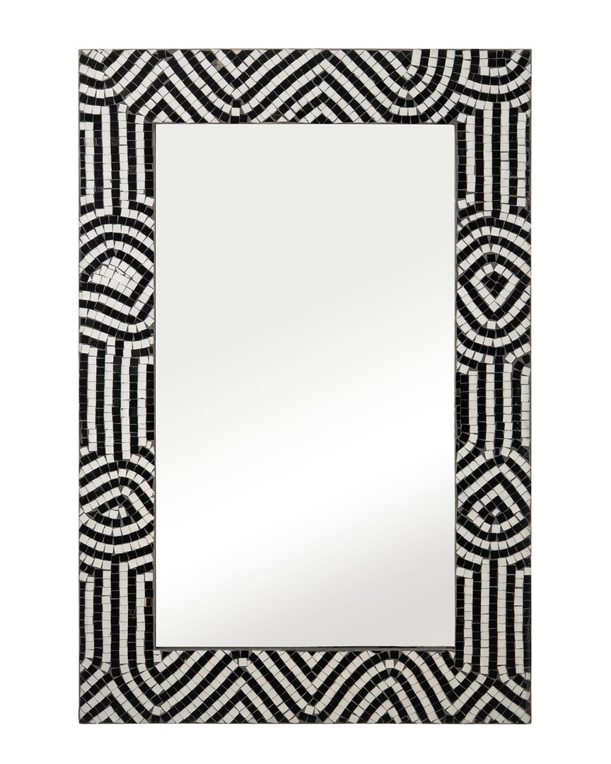 Sagebrook Home Mosaic Modern Rectangle Mirror In Black