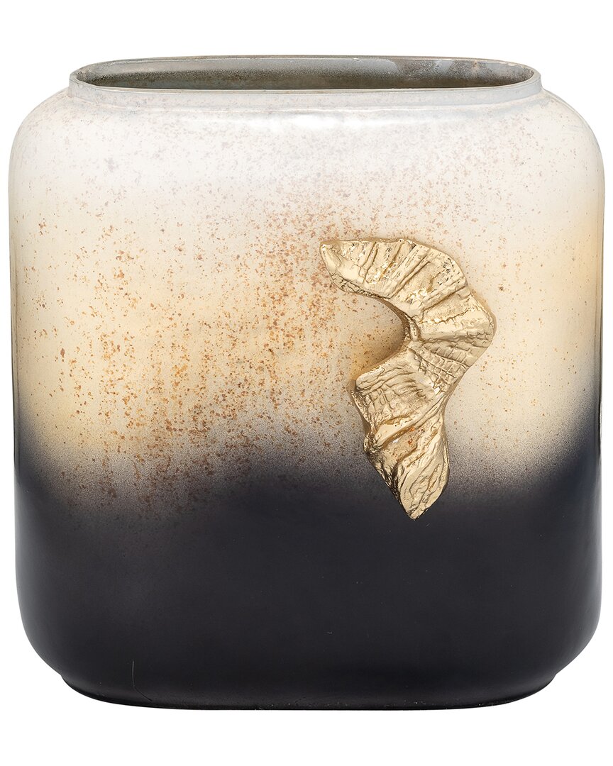 Sagebrook Home 10in Decorative Glass Vase In Black