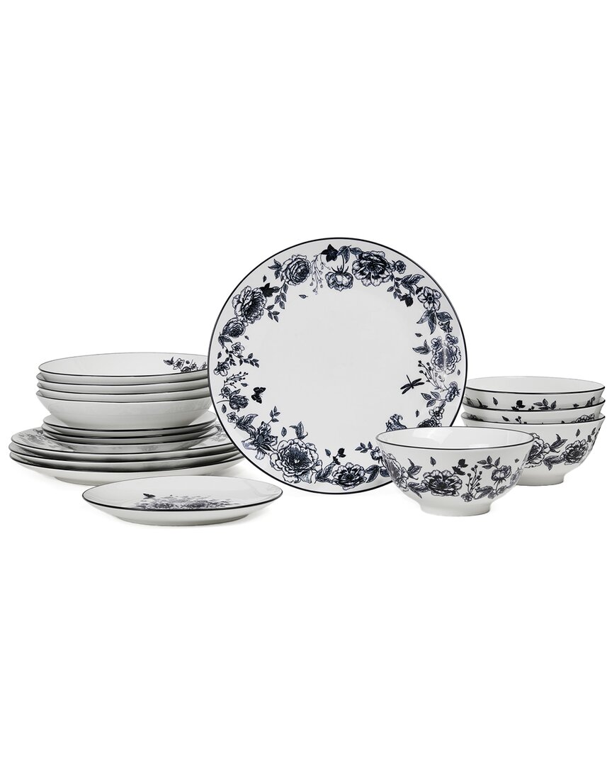 Stone Lain Esme 16pc Porcelain Dinnerware Set In White