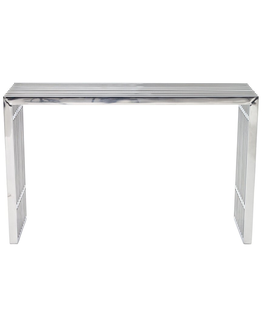Modway Gridiron Stainless Steel Console Table