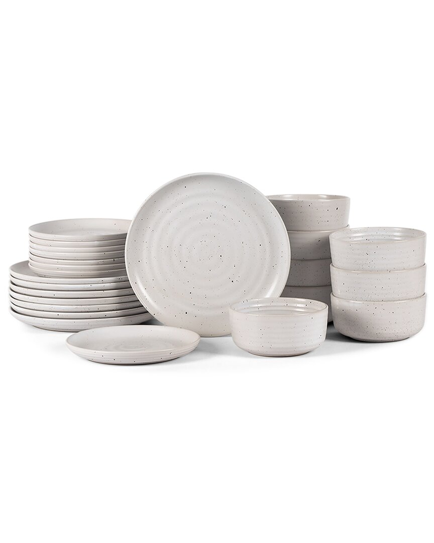 Earth & Clay Ion 24-piece Dinnerware Set Stoneware