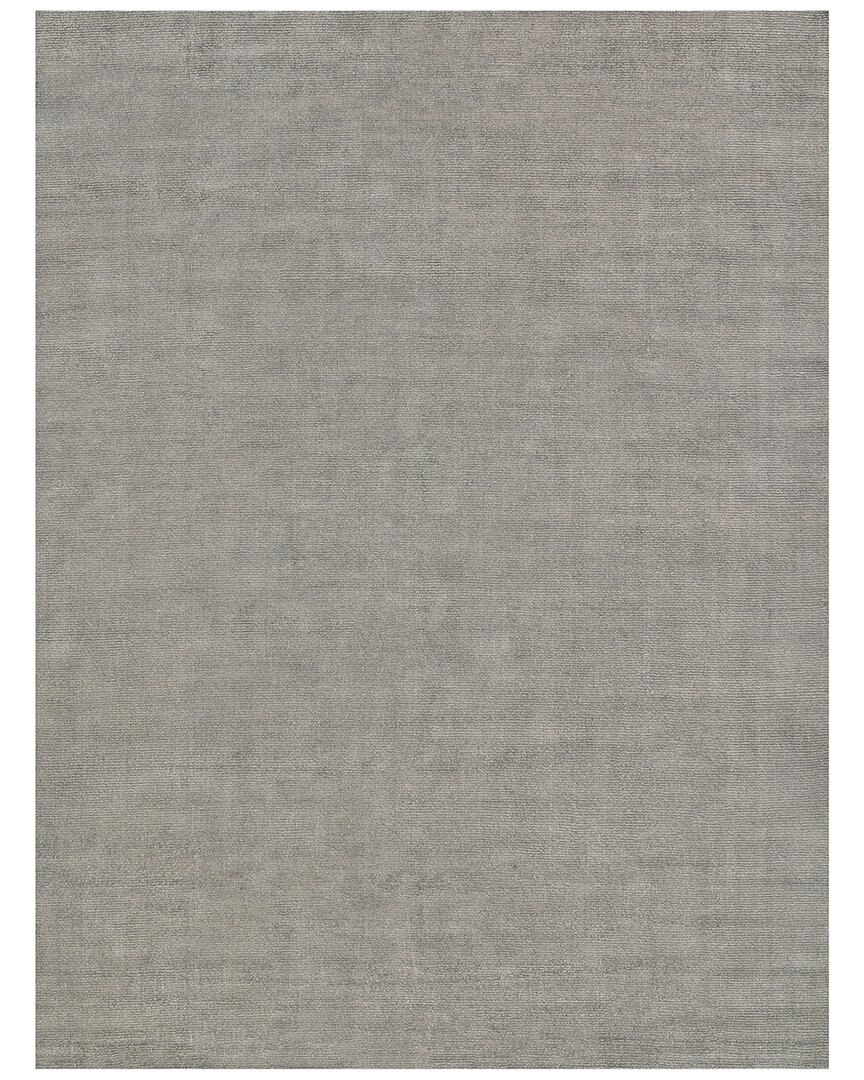 Exquisite Rugs Duo Hand-loomed New Zealand Wool & Bamboo Silk Area Rug In Gray