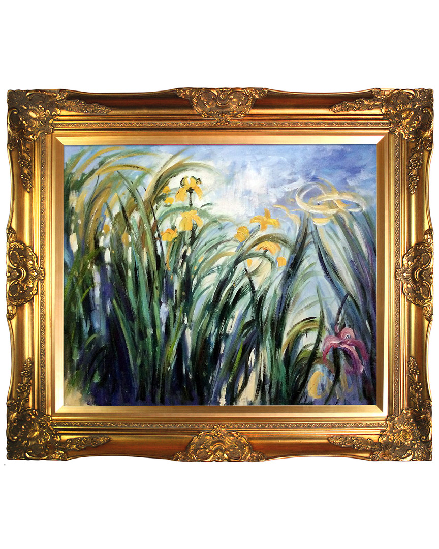 Overstock Art Yellow Irises And Malva By Claude Monet