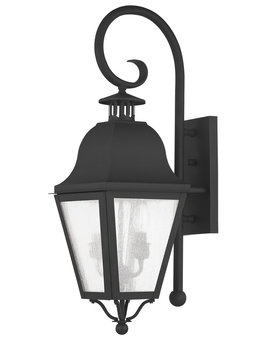 Livex Lighting Amwell 2-light Black Outdoor Wall Lantern