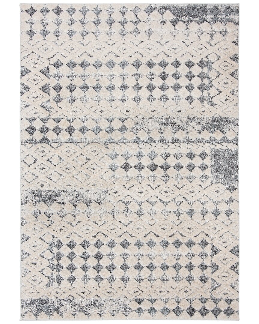 Martha Stewart Lucia Shag Polypropylene Pile Rug In White