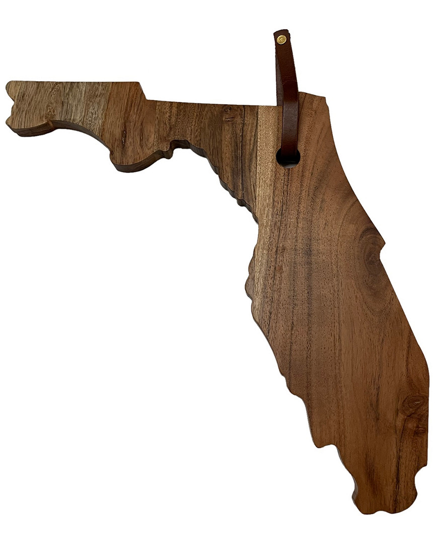 Bidkhome Acacia Wood Florida Cutting Board In Brown