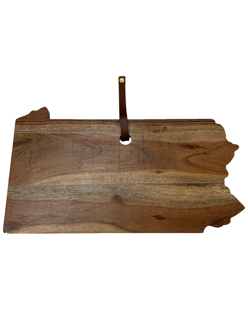 Bidkhome Acacia Wood Pennsylvania Cutting Board In Brown